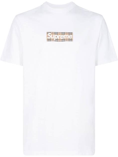 burberry supreme tshirt|supreme burberry box t shirt.